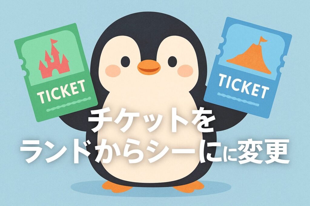 ディズニーチケットをランドからシーに変更はできないの？当日対応や日付変更