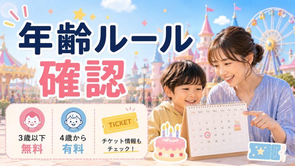 ディズニーは何歳まで無料か確認
